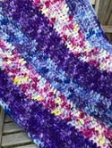 Crocheted Chunky Blanket 'Purple Moon'