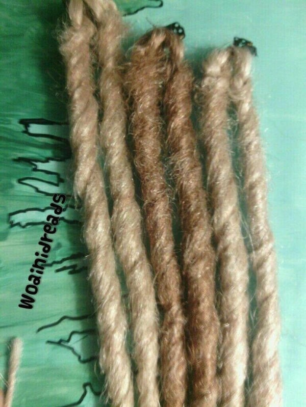 Image of 1 Clip in Synthetic Dreads Medium or Ash Blonde Twist Extensions