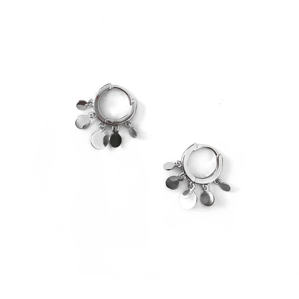 Image of Sterling Silver Circle Hoop Earrings