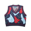 Distorted Argyle Knit Vest