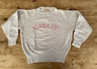 Image 2 of ALPHA CHI Rare 40s Vintage Sport Shirt brand Double-V Sweatshirt 