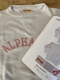 Image 5 of ALPHA CHI Rare 40s Vintage Sport Shirt brand Double-V Sweatshirt 