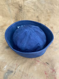 Image 3 of WW2 US NAVY "BLUE" SERVICE HAT with stencil