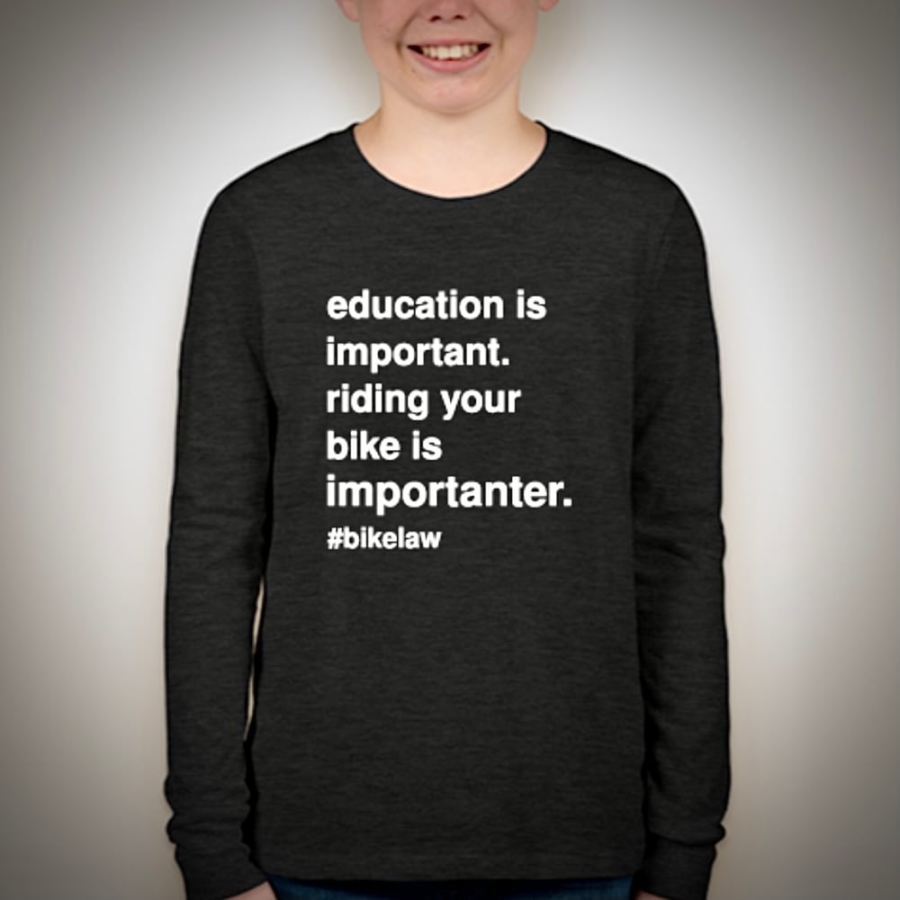 自行车法律的图像 万博体育manbettx- 孩子的长袖T恤