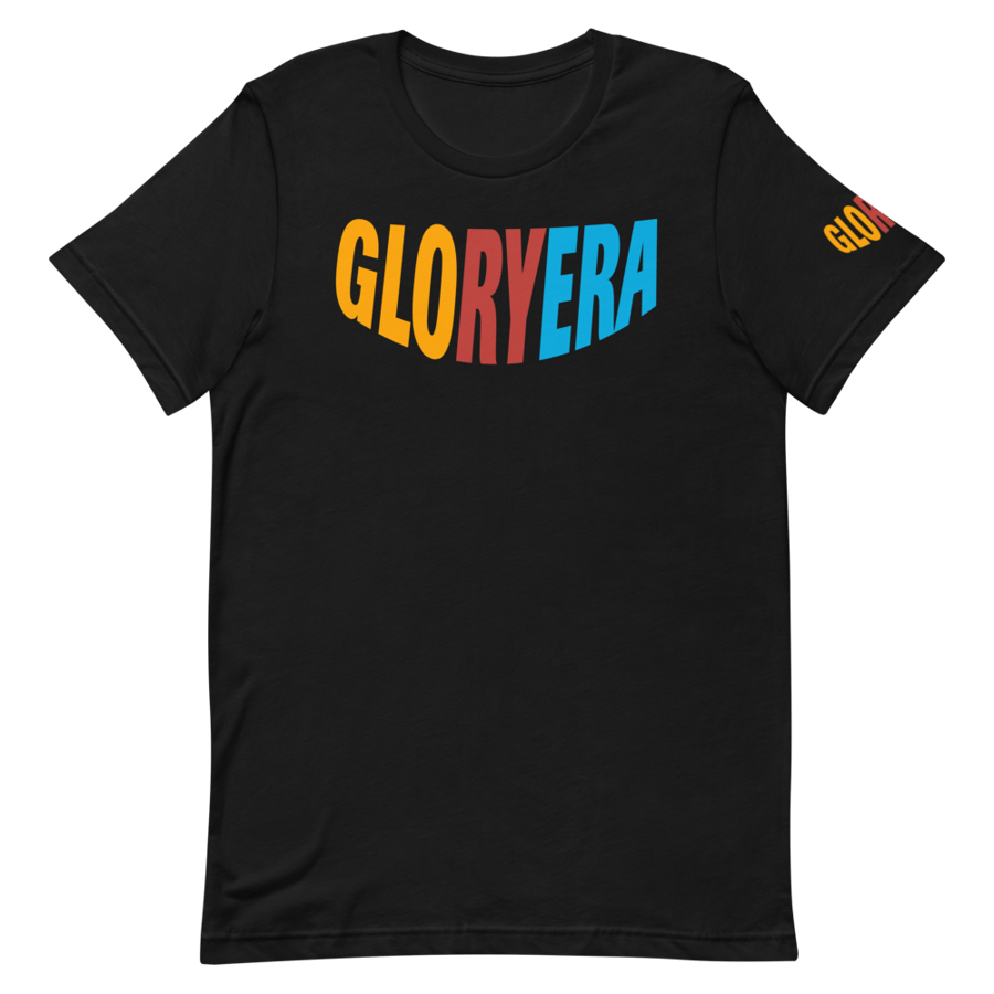 Image of GLORYERA® CREW TEE (BLACK/MERIGOLD/RUBY RED/CERULEAN)