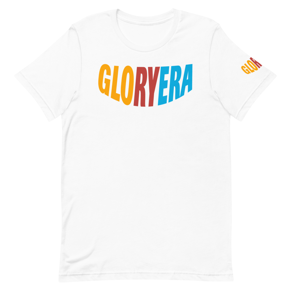 Image of GLORYERA® CREW TEE (WHITE/MERIGOLD/RUBY RED/CERULEAN)