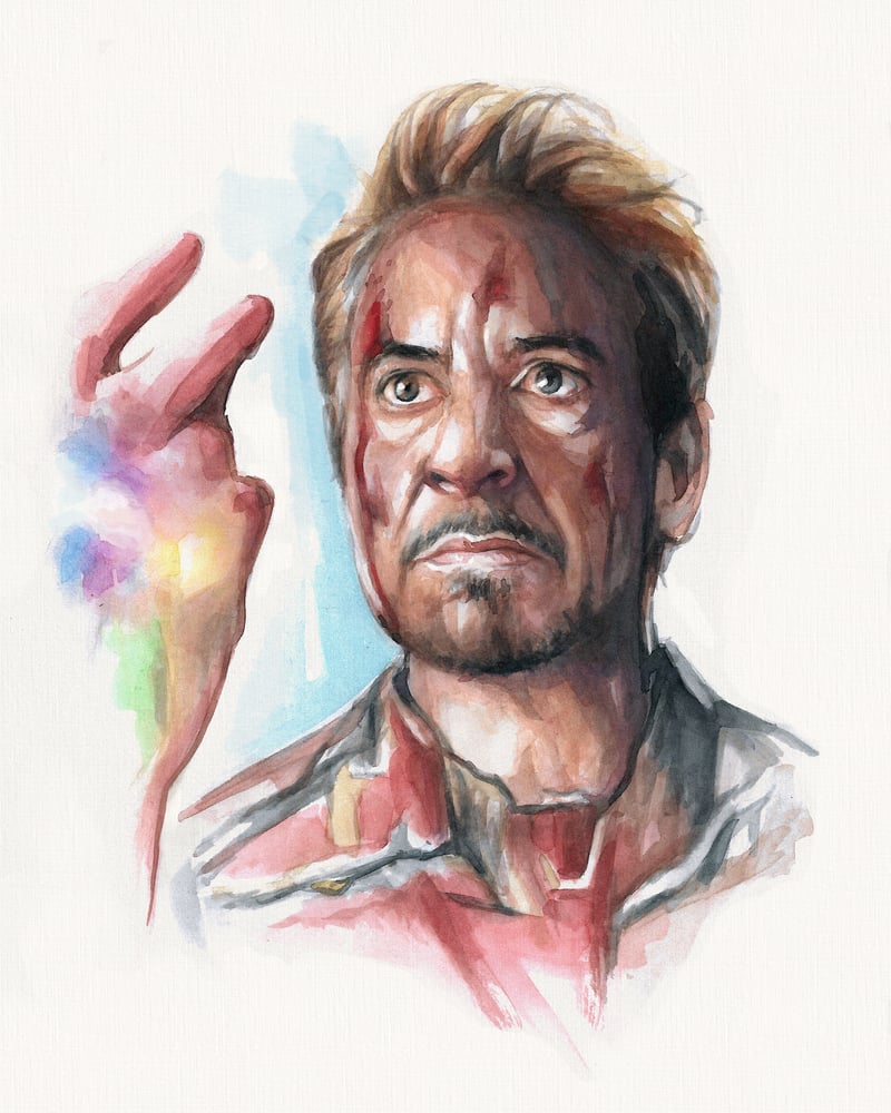 Image of Iron Man - Watercolor Print