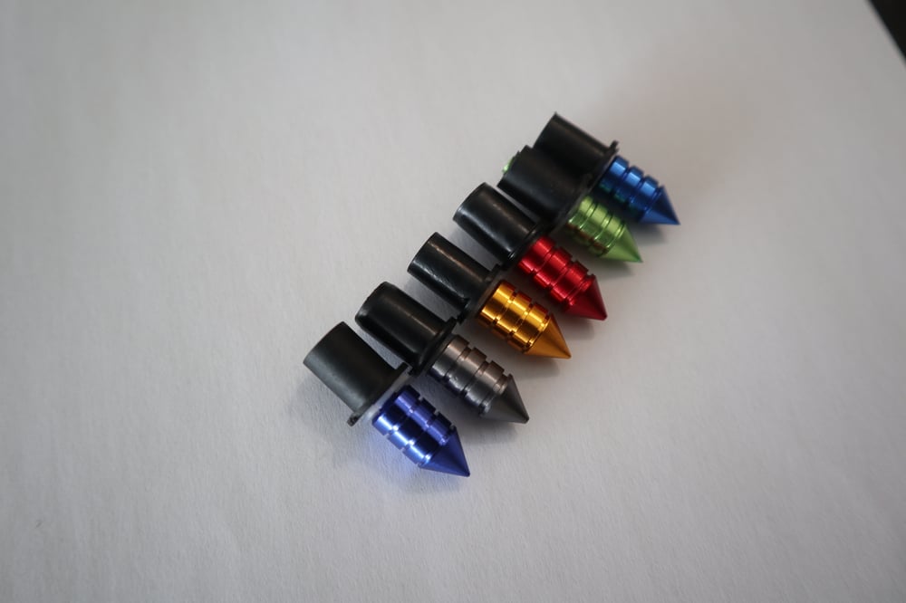 Image of Multicolor Spiked Windscreen Bolts (Set)