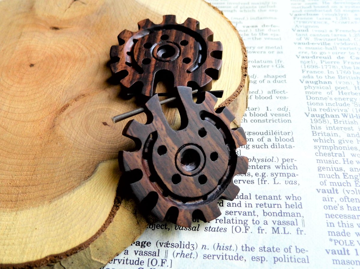 Wood Earrings Womens Mens Wheel Hoops