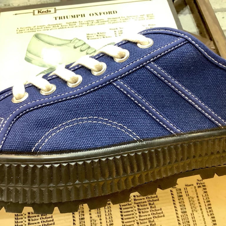 VEGANCRAFT hiker blue canvas sneaker shoes made in Slovakia Image 3