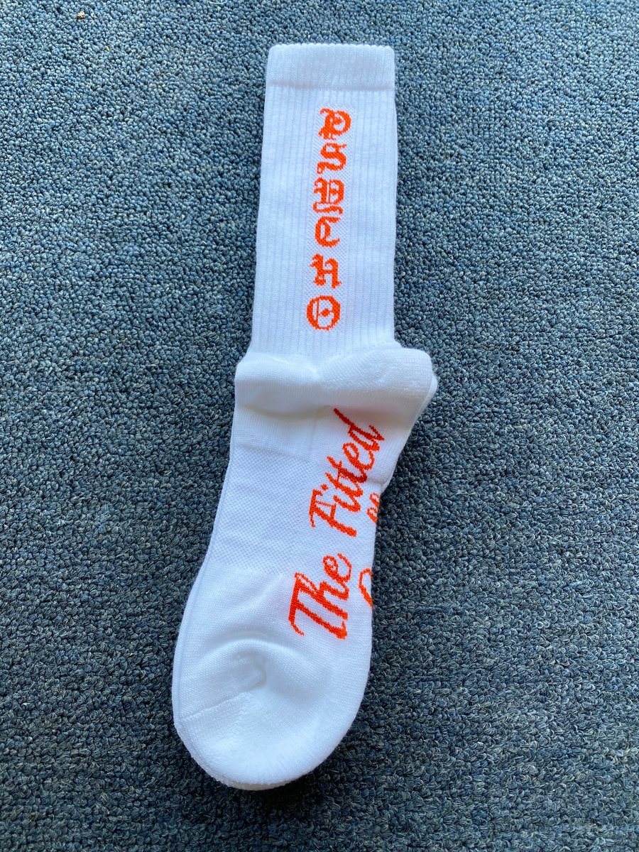 Image of TFG White/Orange Psycho Socks