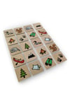 Camping Wooden Tile Memory Game