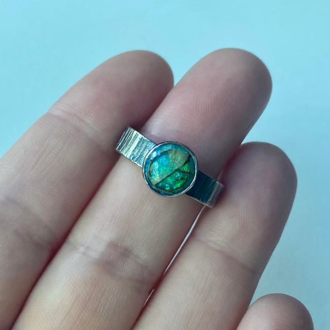 Monarch Opal Birch Ring