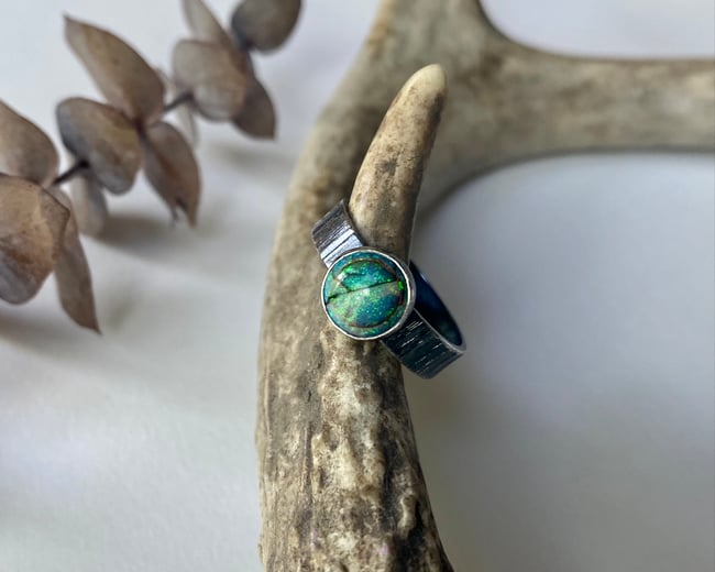Monarch Opal Birch Ring