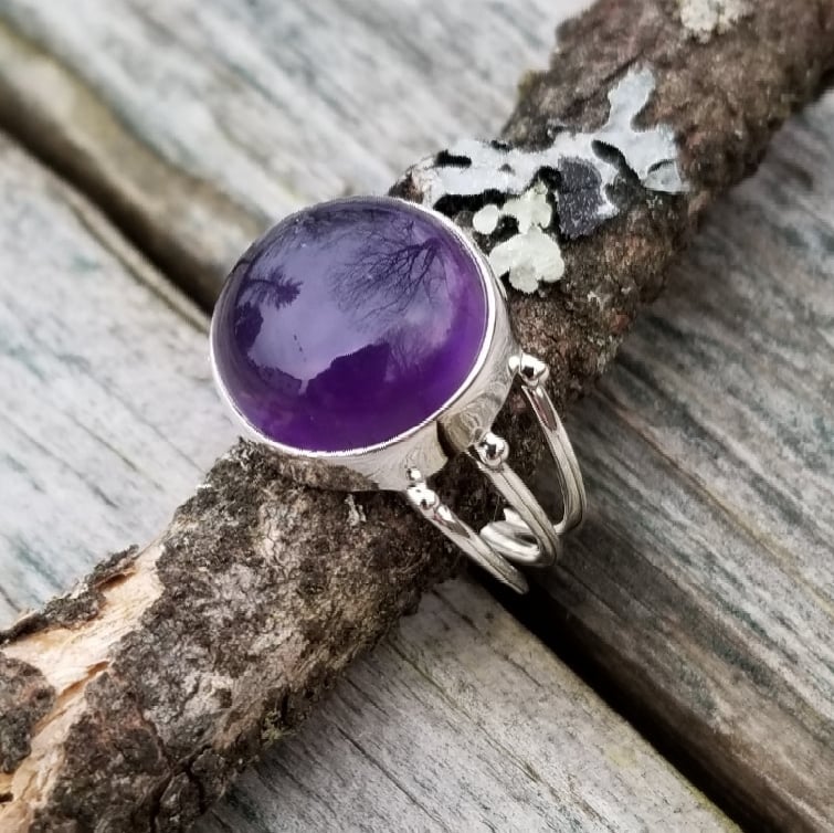 Image of Mystic - Amethyst Rings in Sterling Silver 