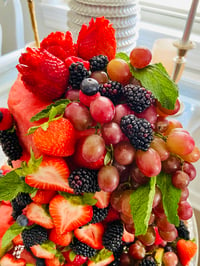 Image 3 of Hand Carved 3 Tier Watermelon Cake