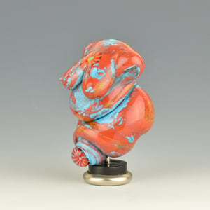 Image of XL. Curvy Mother Fire Goddess - Flamework Glass Sculpture Bead