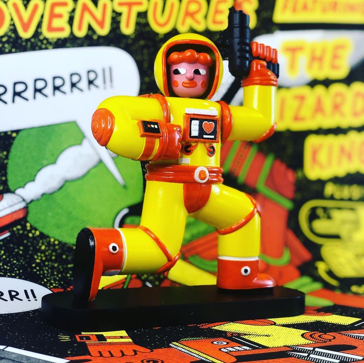 Image of Limited Edition Space Man Hank - Sculpture - Print & Pin Badge Combo