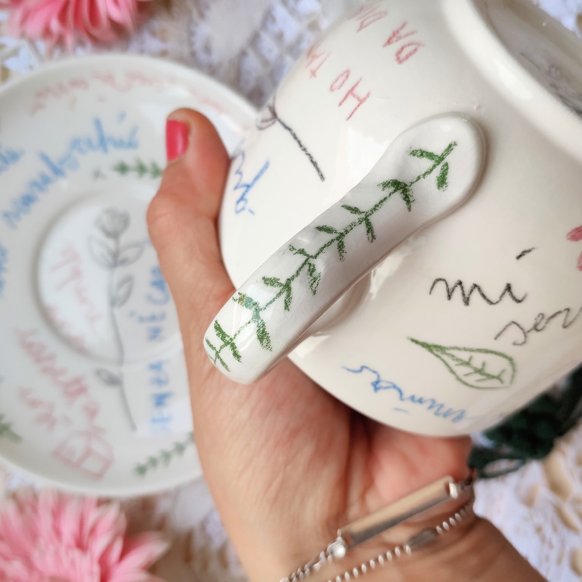 TAZZA TÈ + PIATTO - SCARABOCCHIA