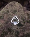 Prehnite Triangle Hammered Texture Pendant (#1038)