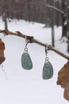 Amazonite Leverback Dangle Earrings (#1053)