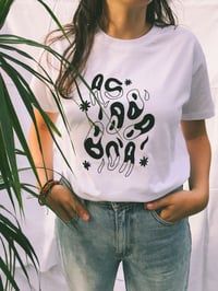 Image 1 of T-shirt yin yang blanc