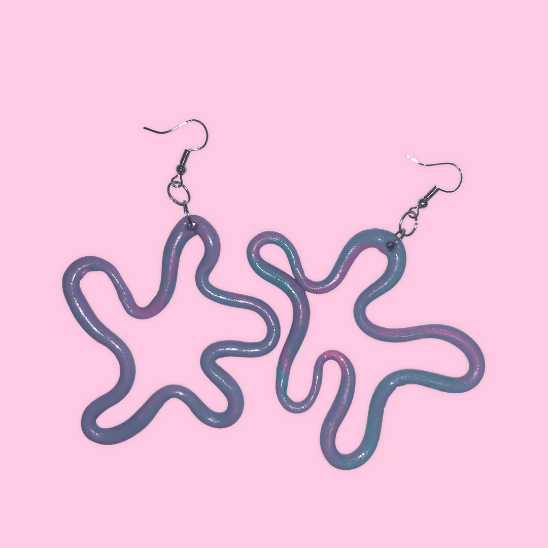 Wobble  Earrings - Pink & Mint
