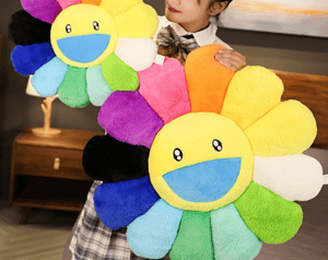 Image of Rainbow Flower Plush Pillow