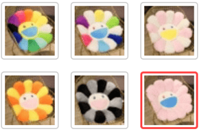 Image of Rainbow Flower Plush Pillow