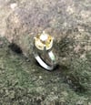 Citrine Crosshatch Single Band Ring (#1121)