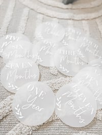 Image 2 of Frosted Acrylic Baby Milestone Discs