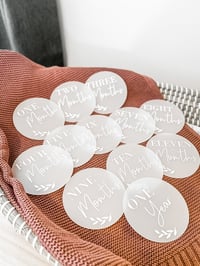 Image 1 of Frosted Acrylic Baby Milestone Discs