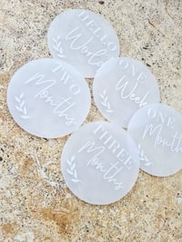 Image 4 of Frosted Acrylic Baby Milestone Discs