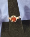 Rhodolite Crosshatch Single Band Bezel Ring (#1024)