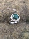 Nephrite Jade Double Band Rope Ring (#1070)
