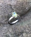 Peridot Crosshatch Single Band Ring (#1071)