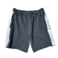 Image 1 of Stone washed black reflective SHORTS