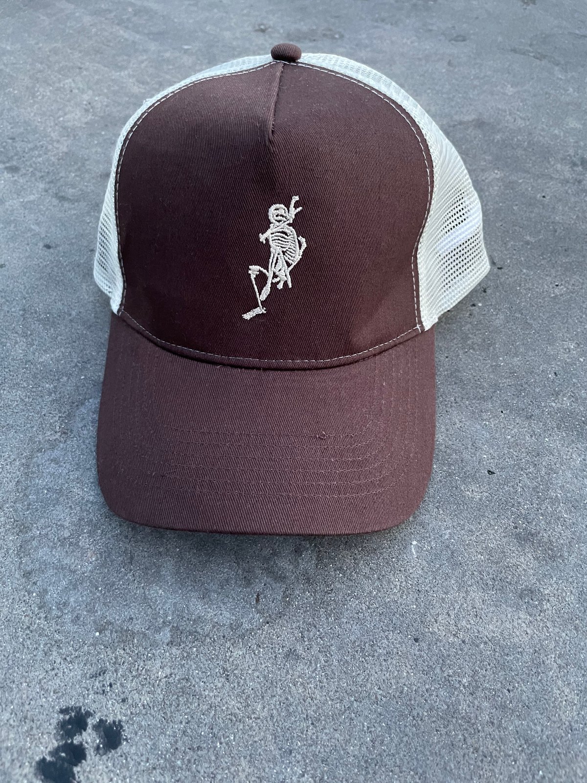 Image of Bones chocolate 🍫 trucker hat