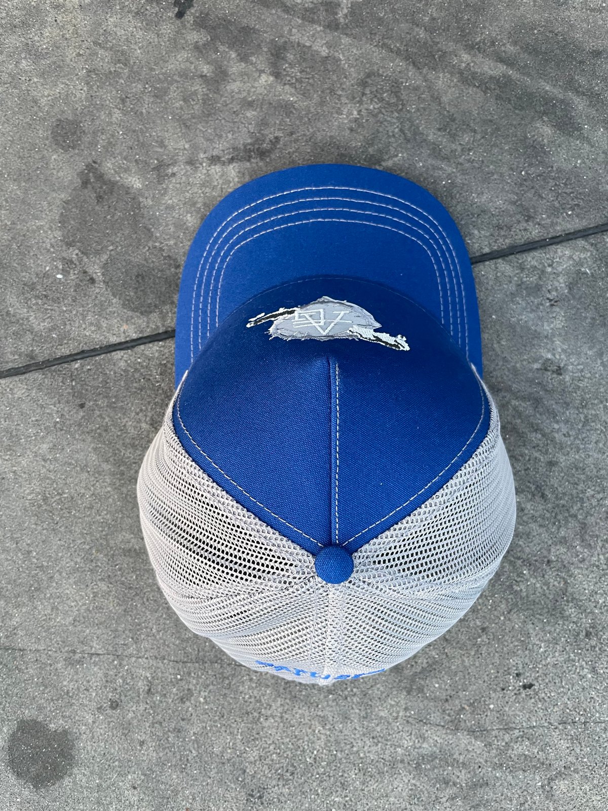 Image of Reflective & glow in the dark Royal blue trucker hat