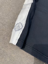 Image 4 of Stone washed black reflective SHORTS