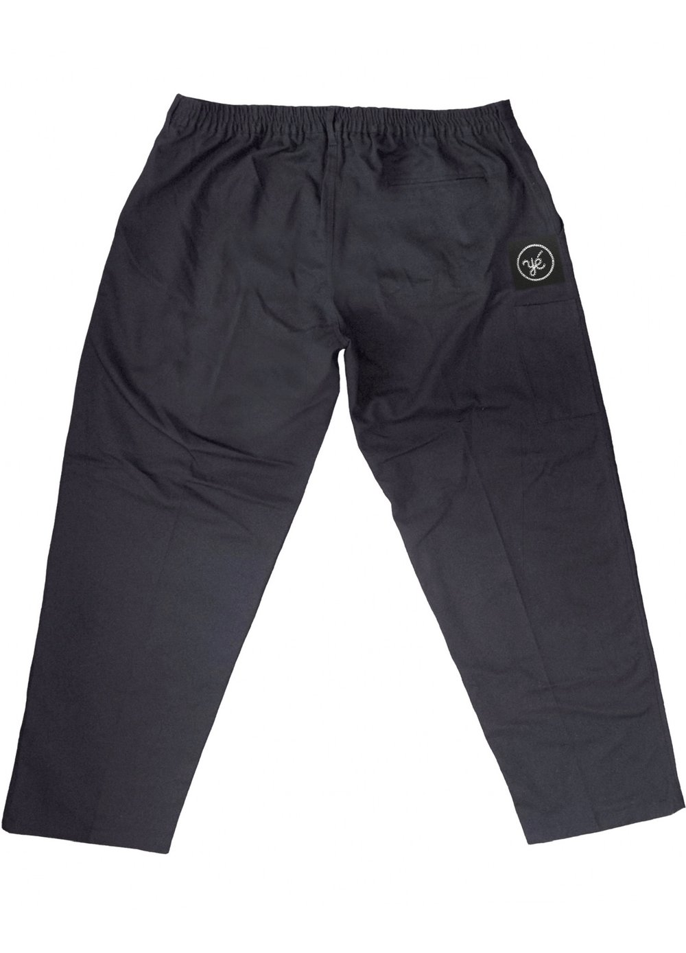 EMBROIDED GREY CHINO