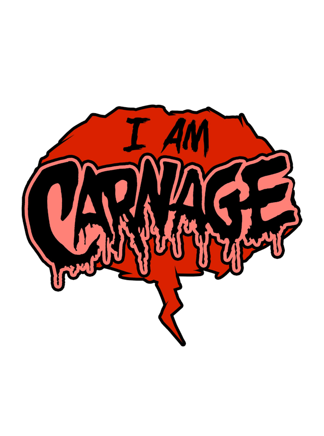 Image of I Am Carnage (Comic Style Variant w/Pin & Sticker) by Clay Graham