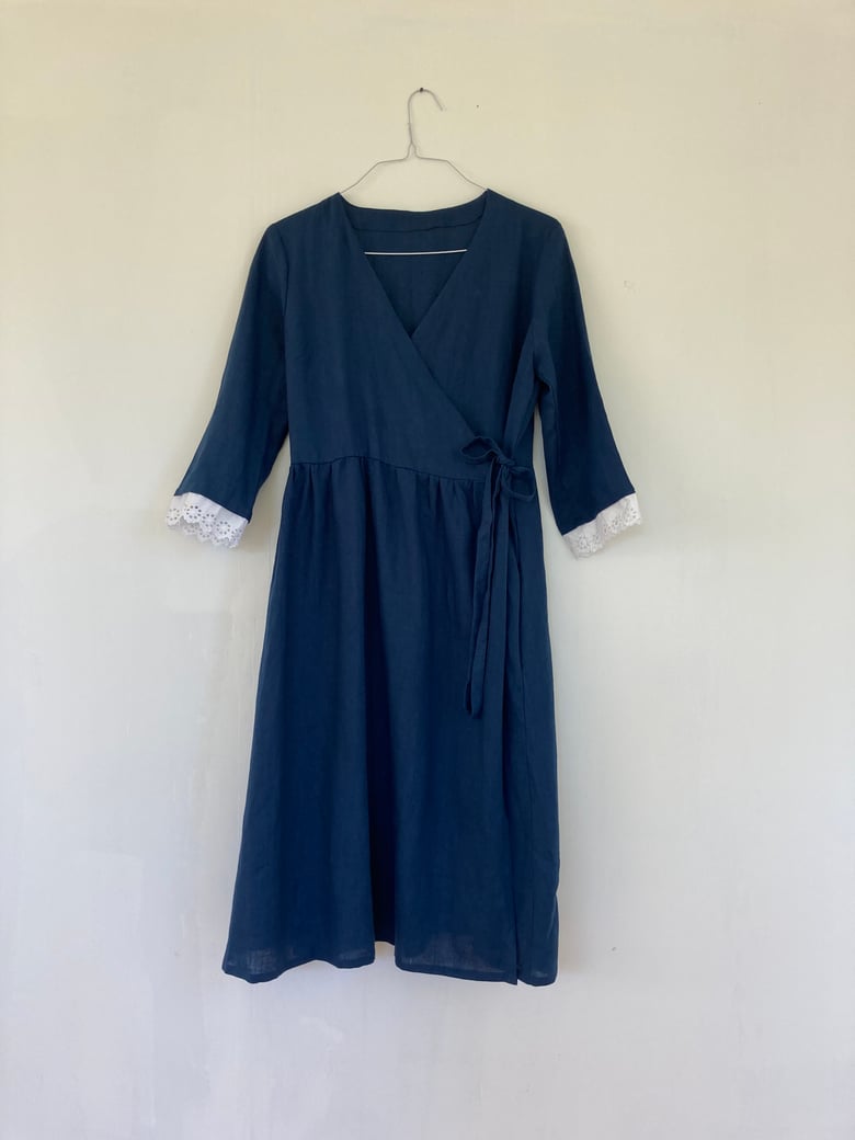 Image of Agnes Navy Linen