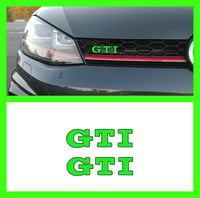 Image 1 of Mk7/mk7.5 Vw Golf Gti/ Aw Polo Gti,  Up! GTI Front and rear badge Overlay Sticker