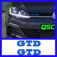 Image 1 of Mk7/7.5 Vw Golf Gtd Front And Rear badge Overlay sticker 