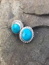 Turquoise Rope Post Earrings (#1105)