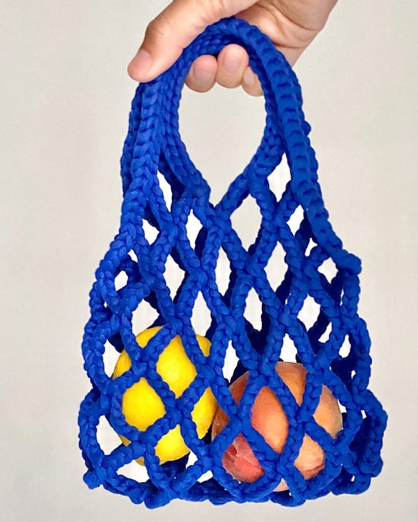 Image of crochet net bag - ultramarine 