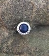 Sodalite Crosshatch Single Band Rope Ring (#1118)