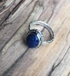 Sodalite Crosshatch Single Band Rope Ring (#1125)