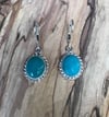 Turquoise Leverback Rope Earrings (#1135)